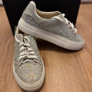 Betsey Johnson Rhinestone Sidny Sneakers Size 8